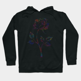 Flower Rose Silhouette Shape Text Word Cloud Hoodie